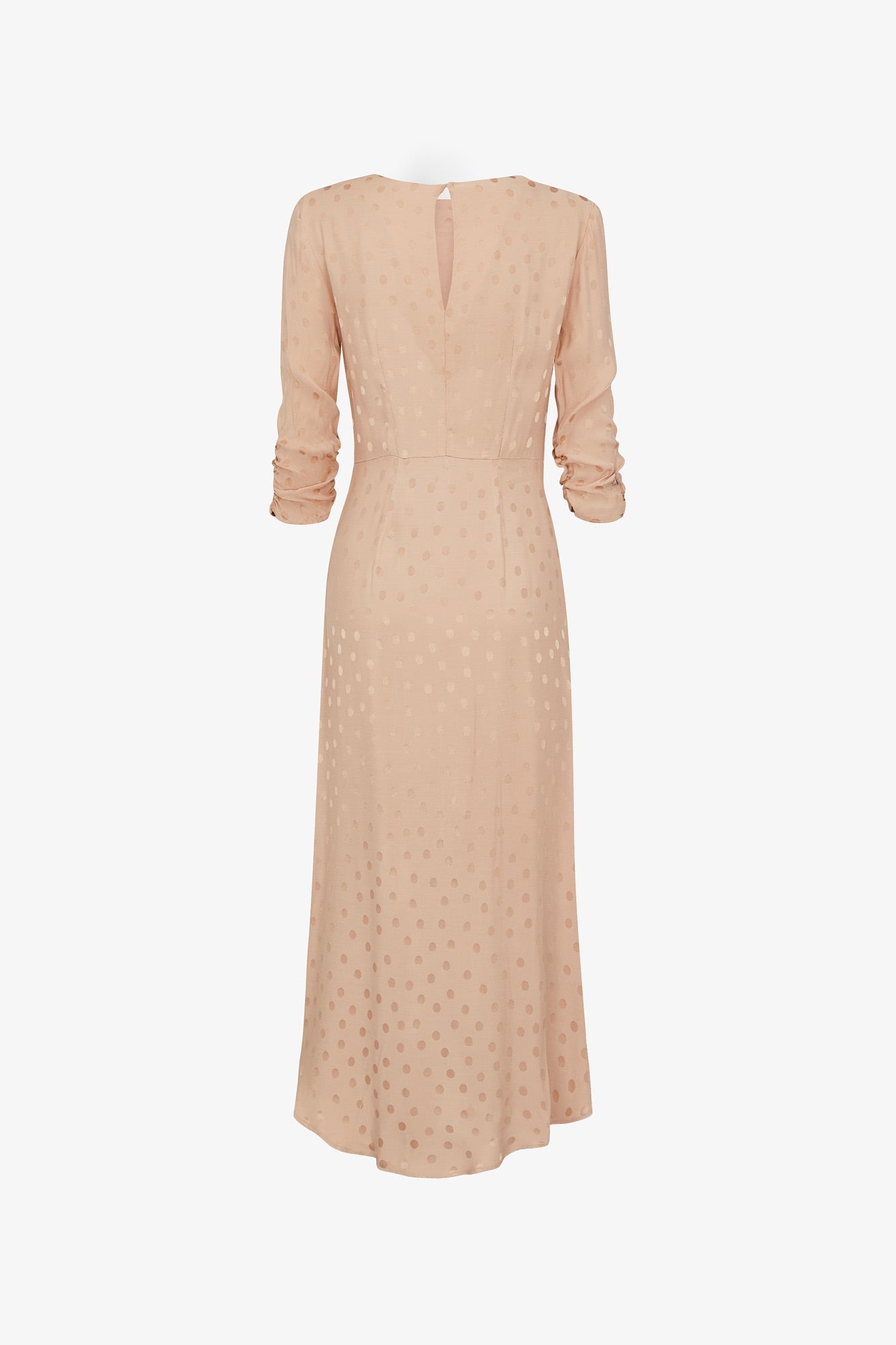 NUDE POLKA DOT JCQ KNOT DRESS