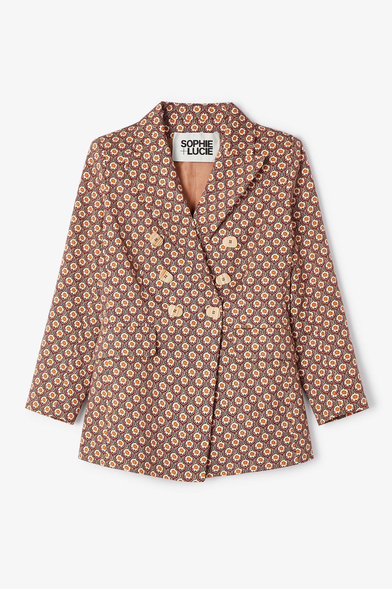 BLAZER CRUZ FLOR DELI MARRON