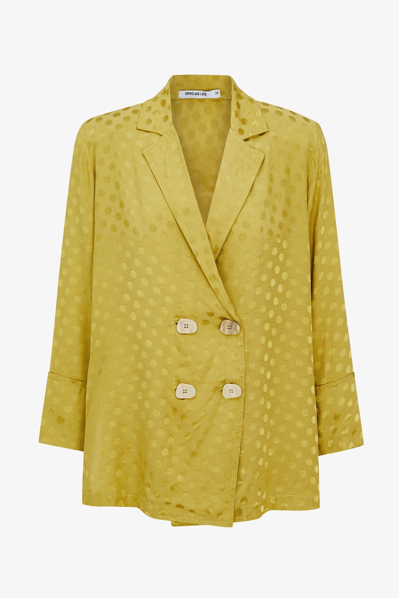 TOTAL LOOK MUSTARD POLKA DOTS