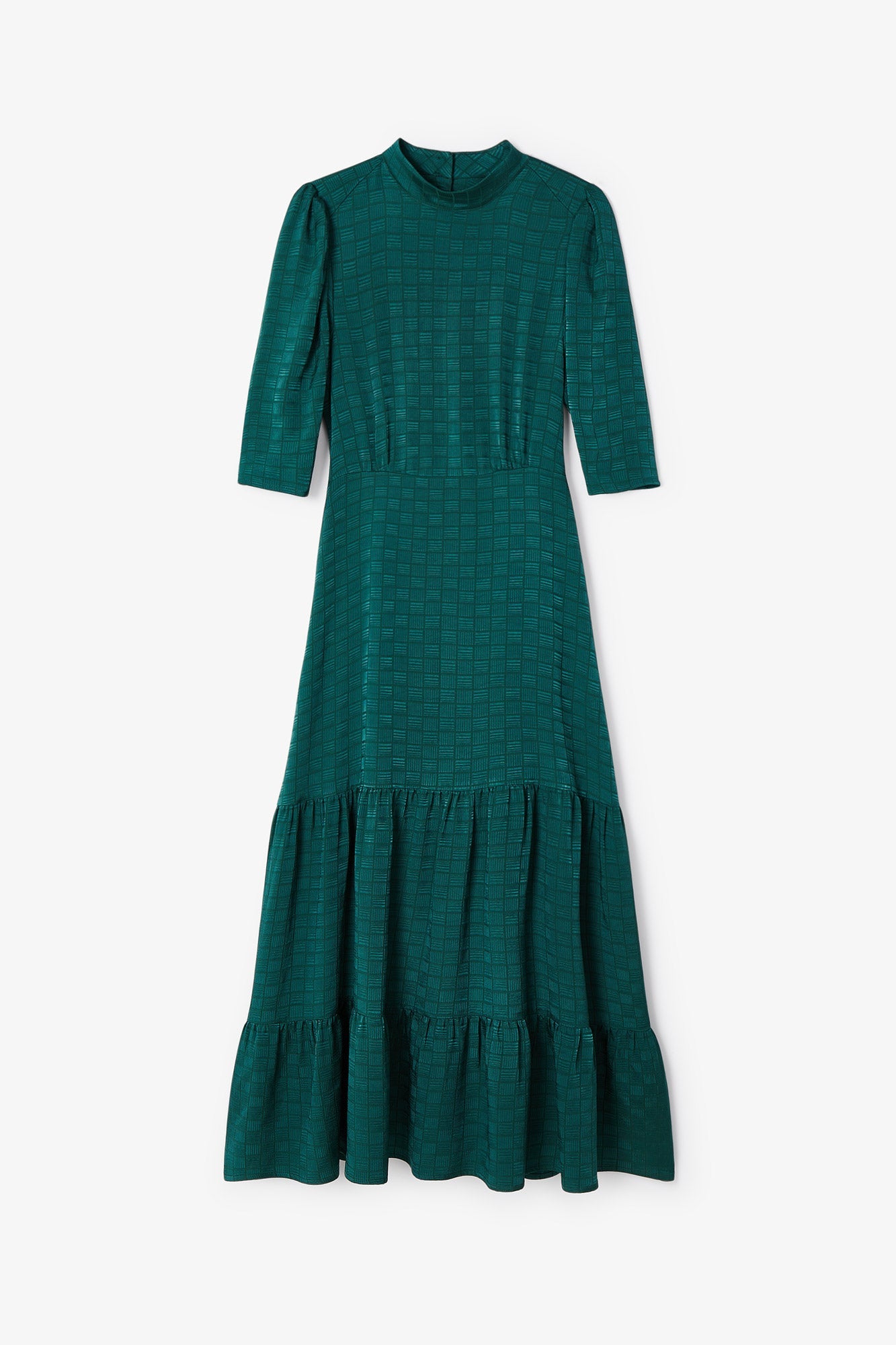 VESTIDO PILAR CUADRO VERDE