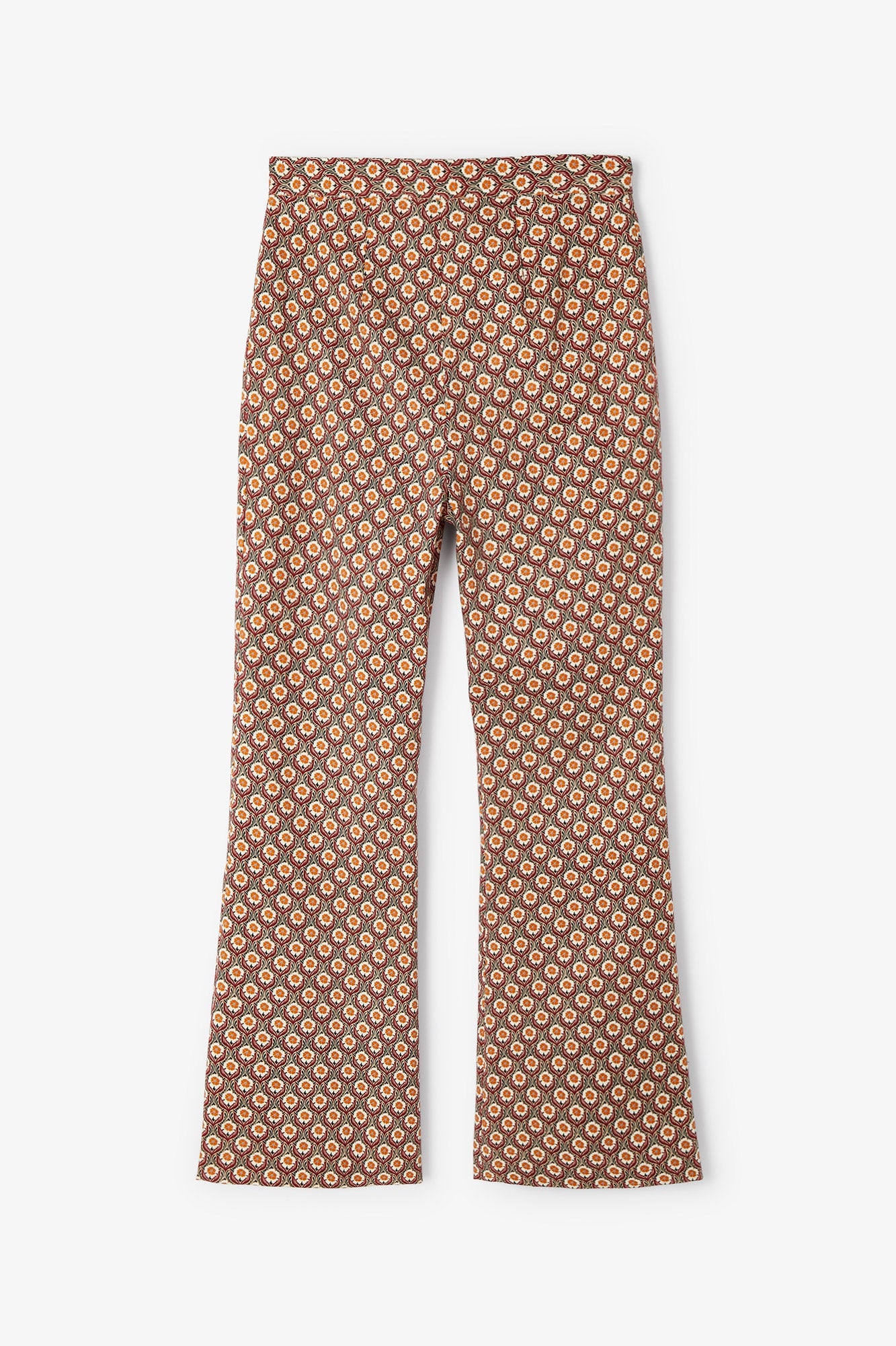 PANTALON OCHENTA FLOR DELI MARRON