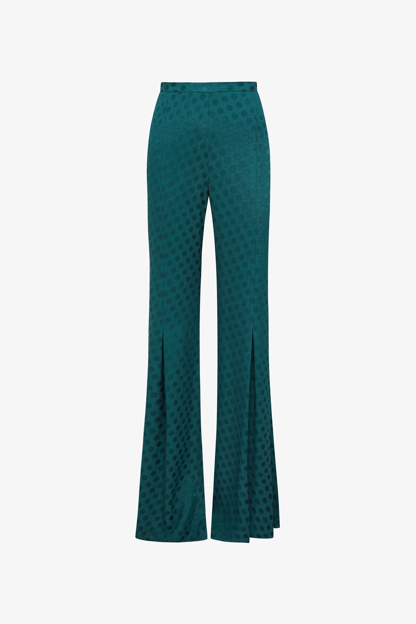 PANTALON PLIEGUE TOPOS VERDE