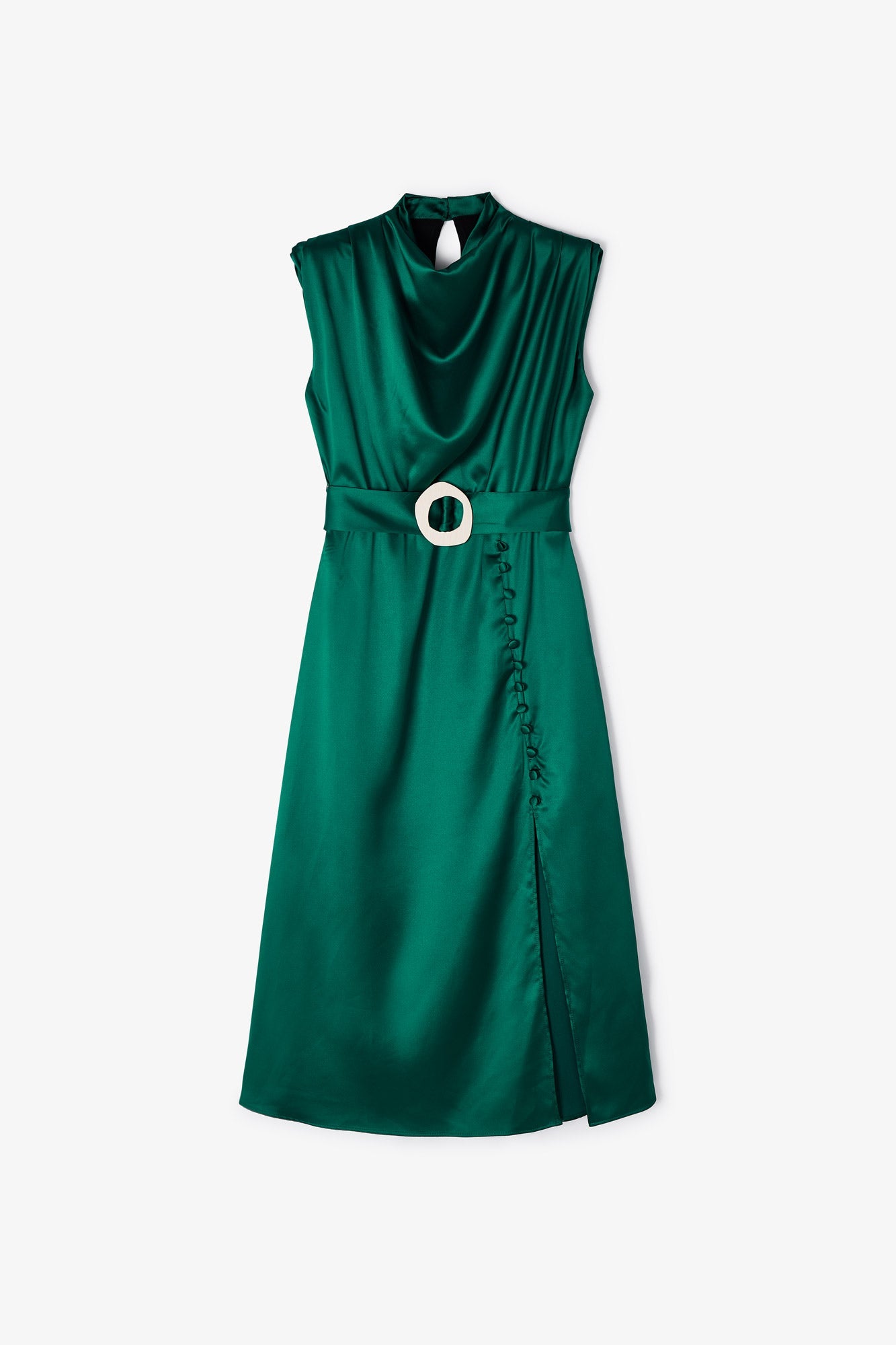 VESTIDO VAL SATEN VERDE