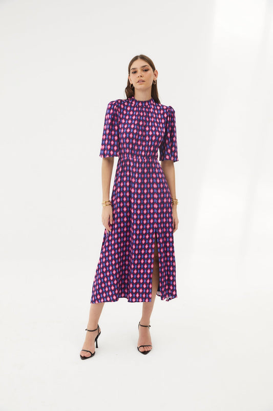 CAPUCHINA IKAT STRAWBERRY DRESS