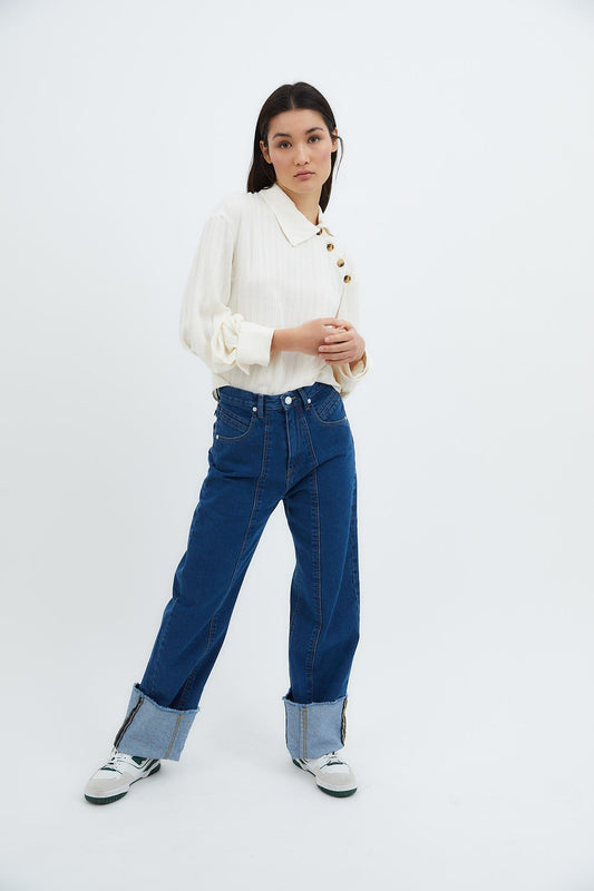 90'S BLUE TWILL JEANS