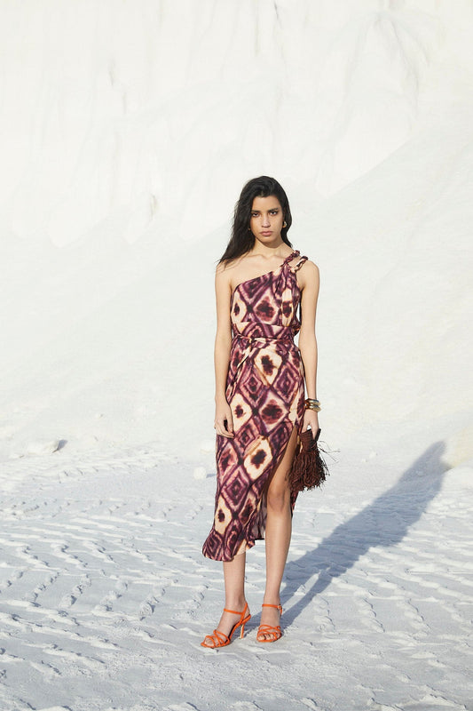 PAOLA PURPLE TIE DYE DRESS