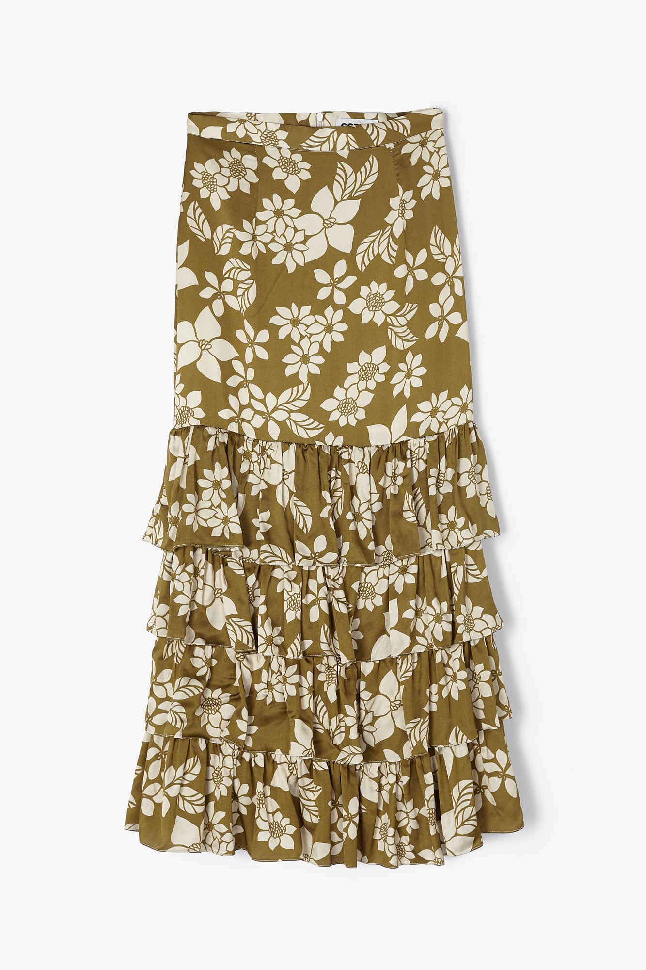 LOLA OLIVE FLOWER SKIRT