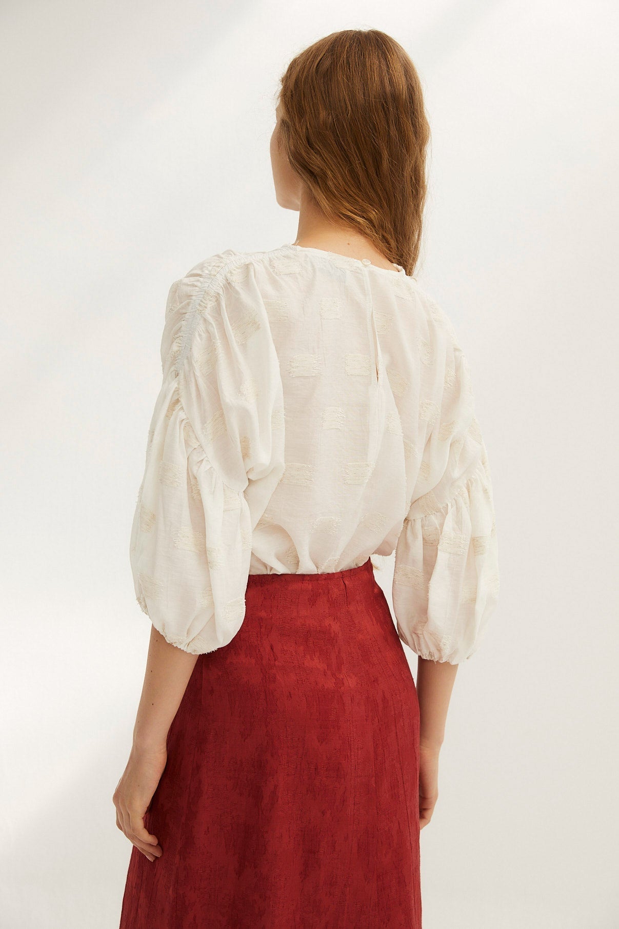 PATI BLOUSE WITH ECRU PATCHES