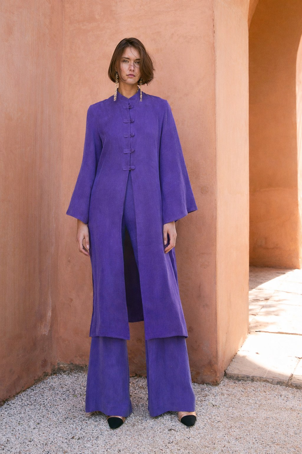 CHINISKI CUPRO PURPLE COAT