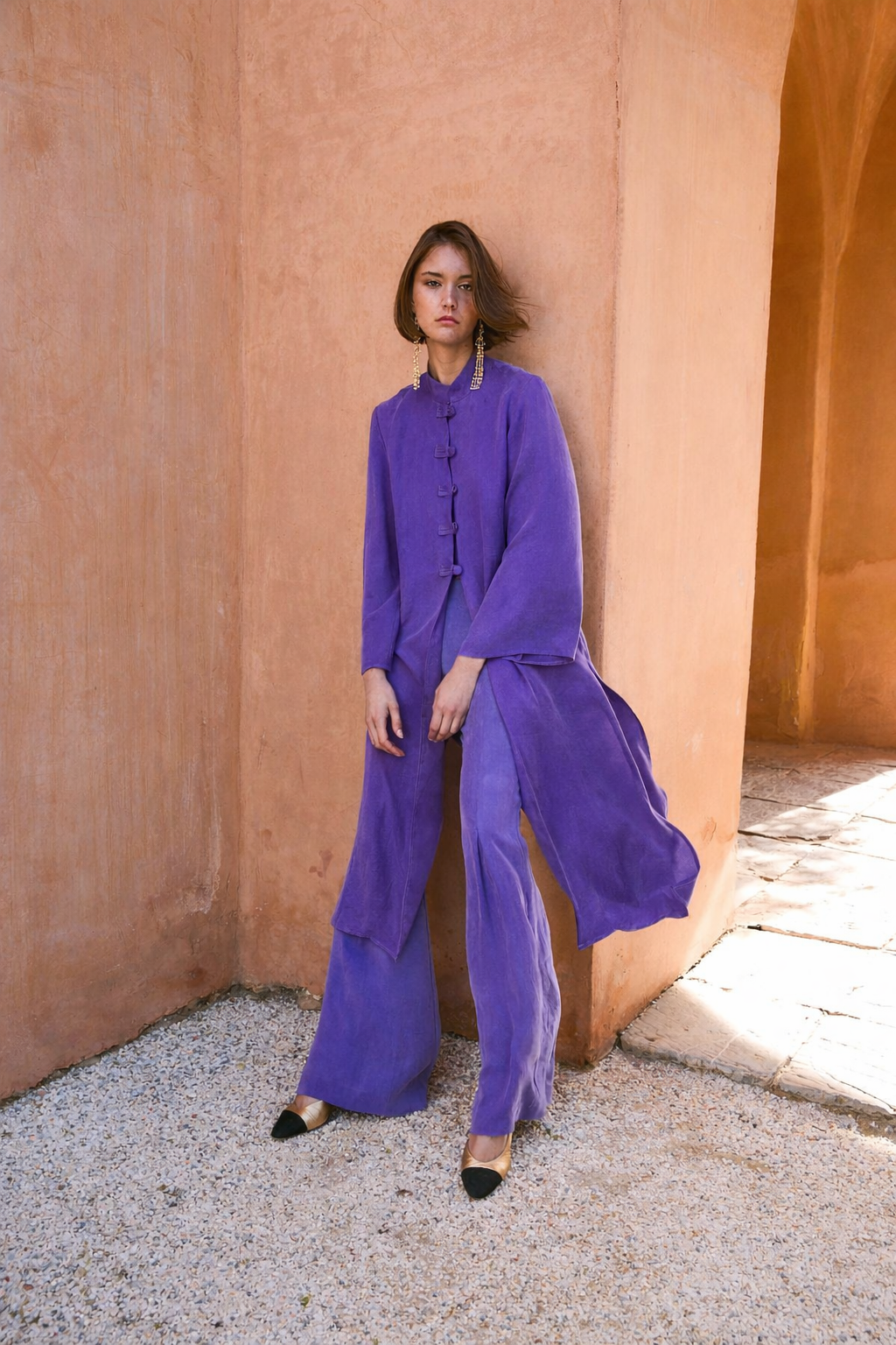 TOTAL LOOK CHINISKI CUPRO MORADO