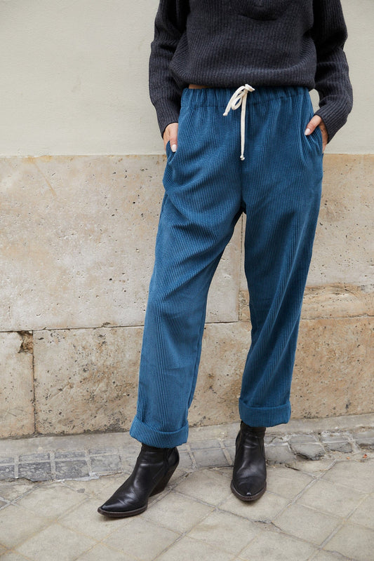 SUSAN BLUE CORDUROY PANTS
