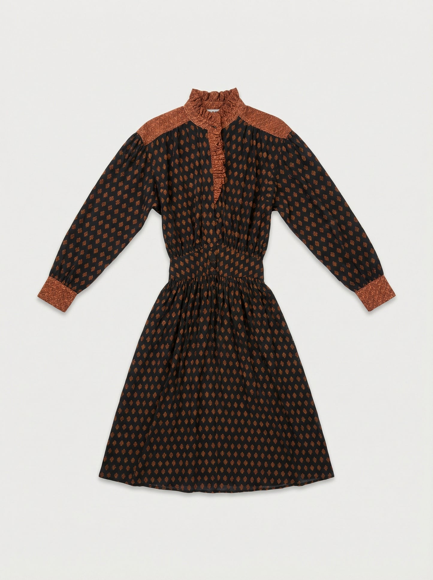 BLACK PINEAPPLE POLY DRESS