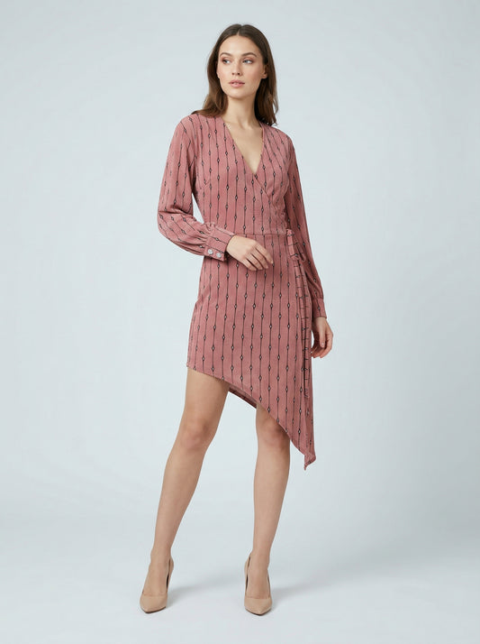 Asymmetrical wrap dress