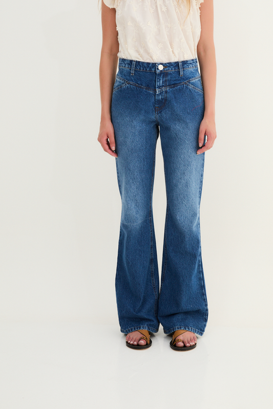 JEANS NEVADA SARGA AZUL