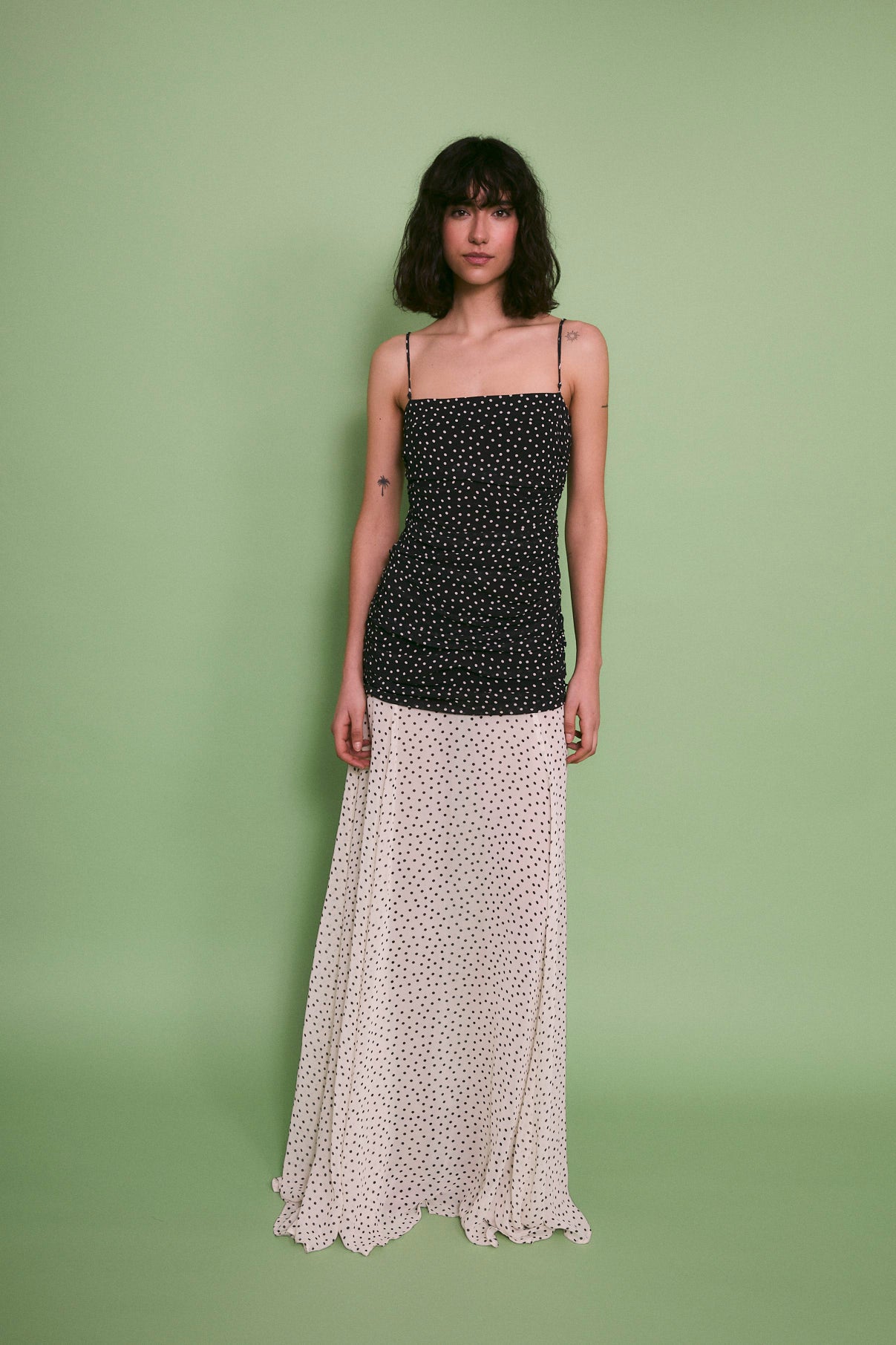 JANA BLACK POLKA DOT DRESS