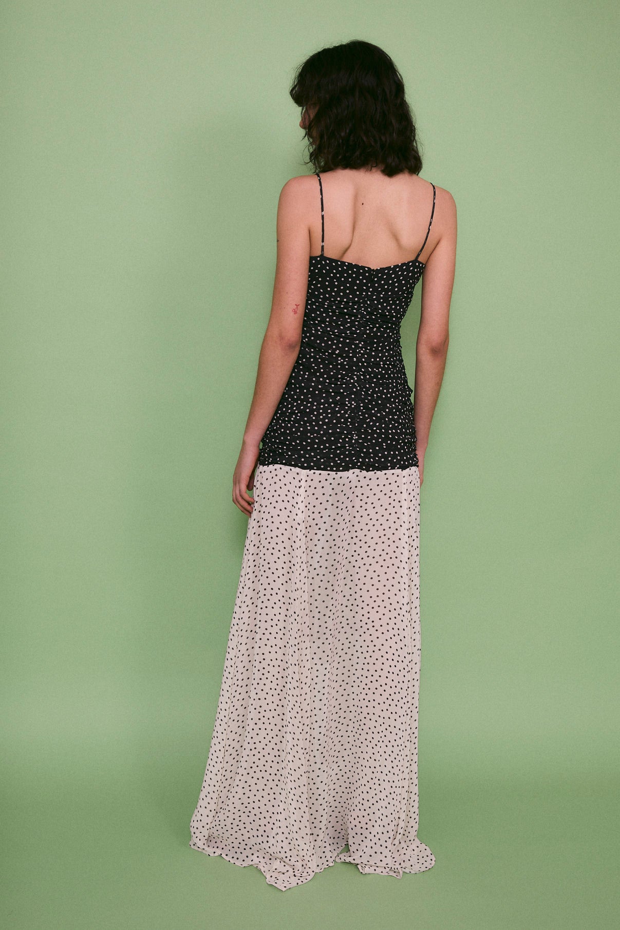 JANA BLACK POLKA DOT DRESS