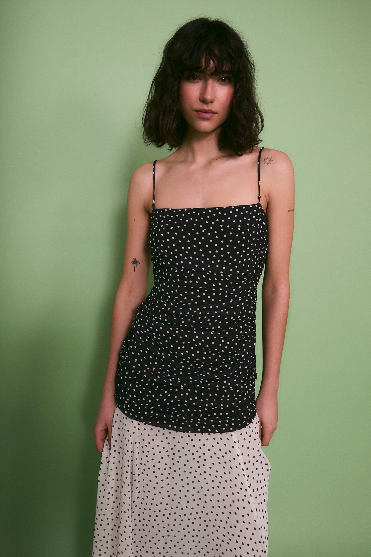 JANA BLACK POLKA DOT DRESS