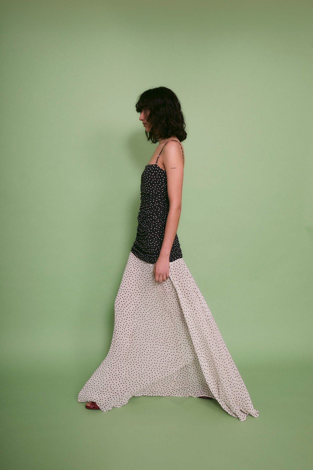 JANA BLACK POLKA DOT DRESS
